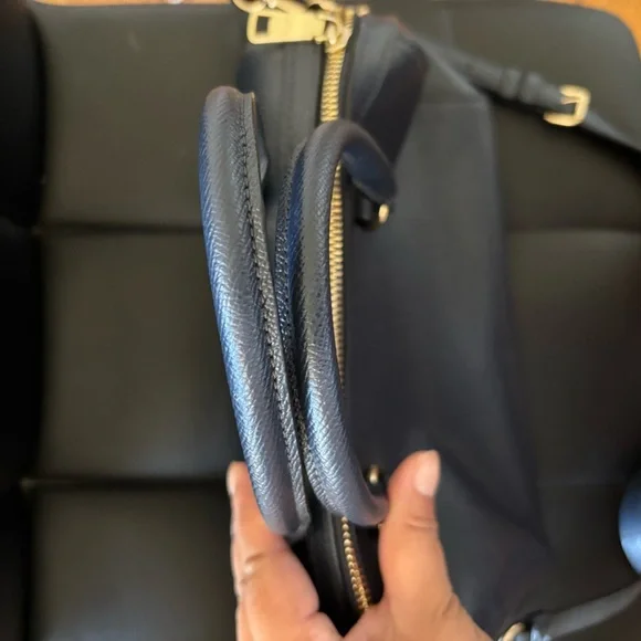 Coach Rowan Satchel Blue Leather Crossbody Purse - Picture 6 of 12